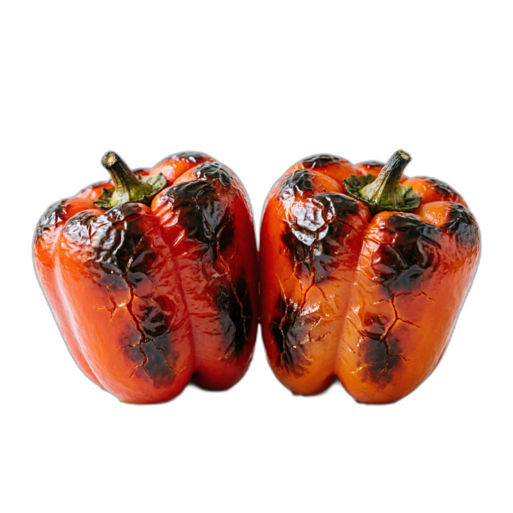 Pimientos asados a la brasa